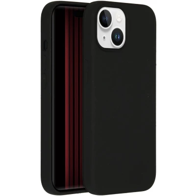 Afbeelding van Accezz Hoesje Geschikt voor iPhone 15 Siliconen Liquid Silicone Backcover Zwart