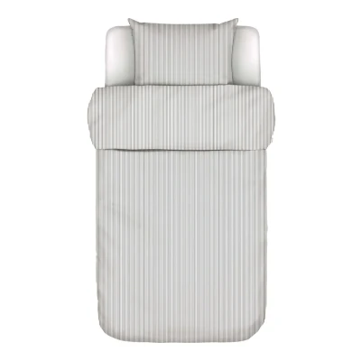 Afbeelding van MARC O&#039;POLO Classic Fine Stripe Dekbedovertrek Antraciet Lits Jumeaux 240x200/220 cm