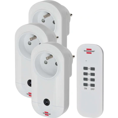 Afbeelding van Een set van 3 afstandsbedieningscontactdozen Brennenstuhl 1000W RC CE1 3001 1507041