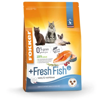 Afbeelding van Fokker Cat Fresh Fish Zalm Kattenvoer 7 kg