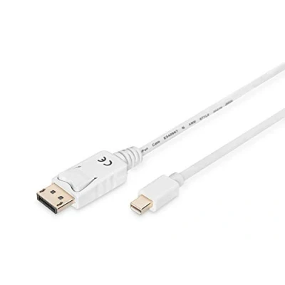 Afbeelding van Digitus AK 340102 030 W DisplayPort kabel Mini / Adapterkabel stekker, stekker 3.00 m Wit