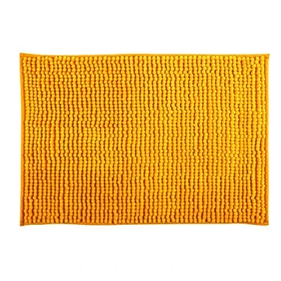 Afbeelding van MSV Badkamerkleed/badmat tapijtje voor op de vloer saffraan geel 50 x 80 cm Microvezel anti slip