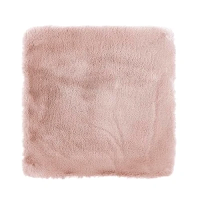 Afbeelding van LUXOR living Coste Stoelkussens, set van 4, kunstbont, stoelkussens voor woonkamer, stoeldecoratie, comfortabel, 40 x cm, vierkant, oudroze