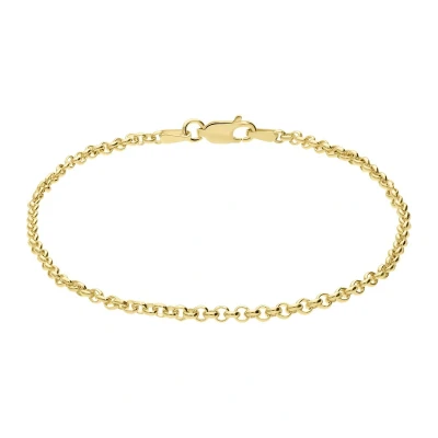 Afbeelding van Lucardi Dames Zilveren goldplated Armband jasseron 925 Zilver Goudkleurig 19 cm