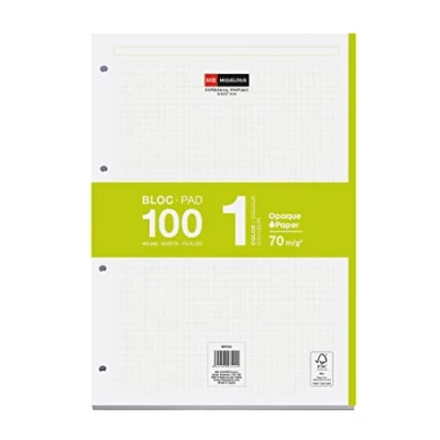 Image de Recambloc M.Rius 100 feuilles 70 gr 4 anneaux band
