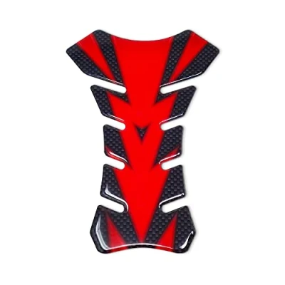 Afbeelding van Quattroerre Tankbescherming, zelfklevend, 3D, voor motorfietsen, sportkleuren, carbonrood, 19 x 13 cm