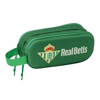Afbeelding van Pennenetui met 2 vakken Real Betis Balompié Groen 21 x 8 6 cm 3D