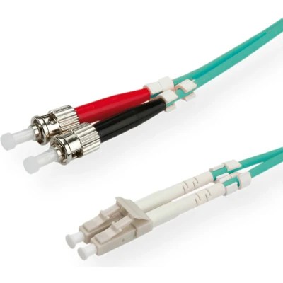 Afbeelding van VALUE F.O. kabel 50/125µm OM3, LC/ST, turkoois, 1 m