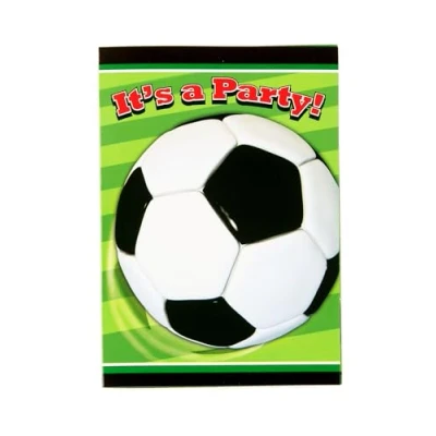 Afbeelding van Unique Party 27314 verpakking met 8 uitnodigingen voor voetbalfeest