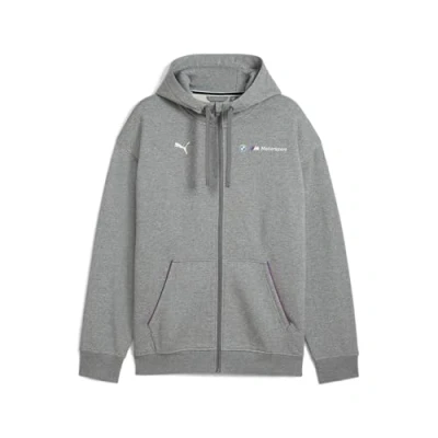 Afbeelding van BMW M Motorsport Essentials+ fleecejack met capuchon voor Heren, Grijs, Maat XXL PUMA