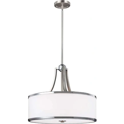 Afbeelding van Landelijke Hanglamp Steady Lighting Metaal Landelijk E27 L: 46.8cm Voor Binnen Woonkamer Eetkamer Zilver