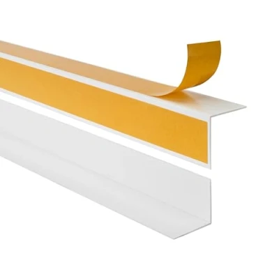 Afbeelding van Quest PVC randbeschermingsprofiel zelfklevend met plakband buiten 25x25mm 200cm wit