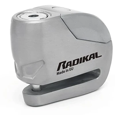 Afbeelding van Radikal RK9Z Anti diefstal hangslot motorfiets schijfalarm 120 db a + waarschuwing, ø6, Made in Europe, INOX, 6