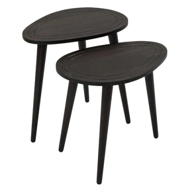 Afbeelding van Stevige Woody Fashion Nesting Tables Set (2st) Antraciet