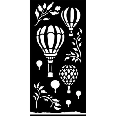 Afbeelding van Stamperia Timeless Thick Stencil 12x25cm Air Balloons (KSTDL119)