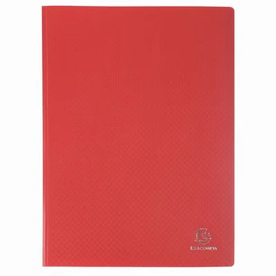 Afbeelding van Exacompta Ref. 8835E 1 zichtmap Opak van polypropyleen, mat en ondoorzichtig, met binnenzakken, glad, transparant, 30 zakken 60 banden, A4 formaat, dekselkleur rood