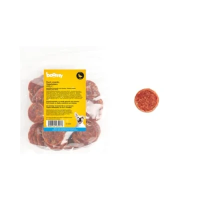 Afbeelding van Boomy Hondensnacks Hondensnoep Schijfjes met eend en groenten 400g