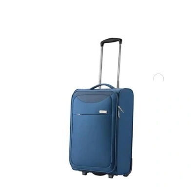 Afbeelding van CarryOn Air Upright Handbagage Koffer 55 x 35 20 cm Zachte Trolley 37 Liter Lichtgewicht Blauw