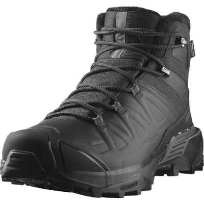 Afbeelding van Salomon X Ultra Snowpilot WP Snowboots, Heren, Maat: 45 1/3, Black/phantom/castlerock Textiel/ synthetisch