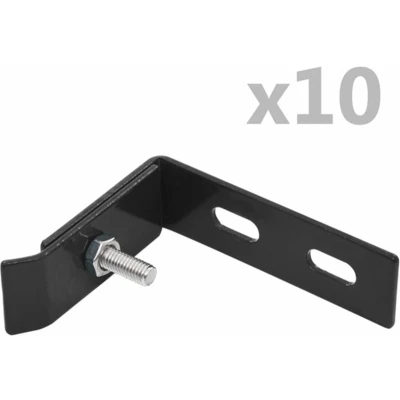 Afbeelding van Wand hoekverbinding 10 sets antraciet