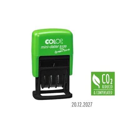 Afbeelding van COLOP Printer MINI S120 Green Line datumstempel met cijfers, 4 mm, zwart
