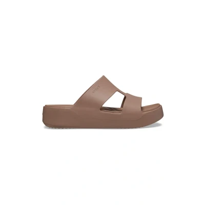 Afbeelding van Crocs Getaway Platform Hstrap Muiltjes met hak, Dames, Maat: 39.5, Latte Kunststof