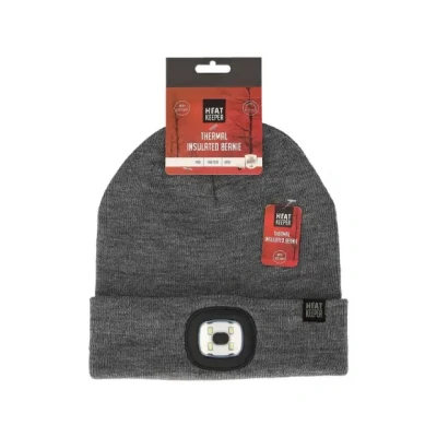 Afbeelding van Led Muts Heren Dames Beanie One Size Grijs Unisex
