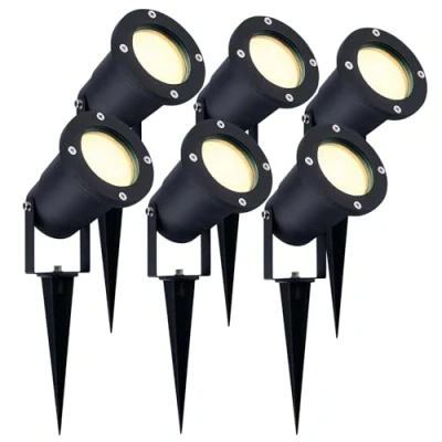 Afbeelding van Ledvion 6X LED Prikspots, Aluminium, IP65, 5W, 2700K, 1M Kabel, Spots, Tuinspots