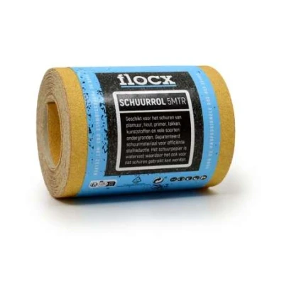 Afbeelding van Flocx Schuurpapier Rollen 95mm x 5m P100 5MTR grof Schildersbenodigdheden