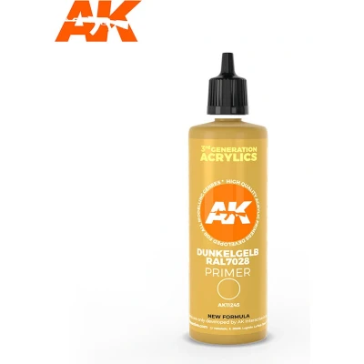 Afbeelding van AK interactive Dunkelgelb Ral 7028 Dark Yellow Surface Primer 3rd generation 100ml AK11245