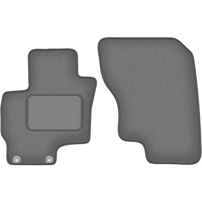 Afbeelding van Wielganizator Grafiet velours automatten vooraan, ontworpen voor: Mitsubishi Outlander III PHEV (2012 ) SUV Set van 2 precies passende grafietmatten