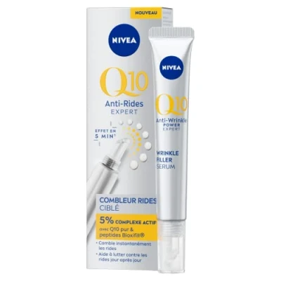 Image de NIVEA Q10 Anti Rides Expert Soin Combleur De Ciblé Front, Yeux, Lèvres, Menton Raffermit Efficace En 5 min &amp; Peptides Bioxifill Tous Types Peaux 15 ml