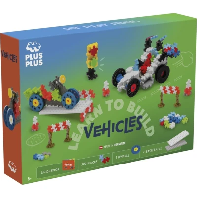 Afbeelding van Plus Learn To Build Voertuigen Constructiespeelgoed Set Met Bouwstenen 500 Delige Bouwset Bouwspeelgoed Vanaf 5 Jaar