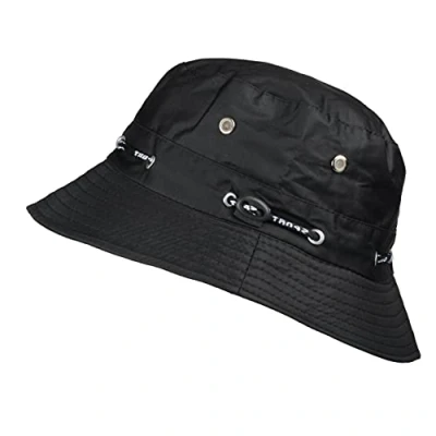 Afbeelding van TOUTACOO, bucket hat, alle seizoenen, verstelbaar, effen, sport, uniseks, 01 zwart