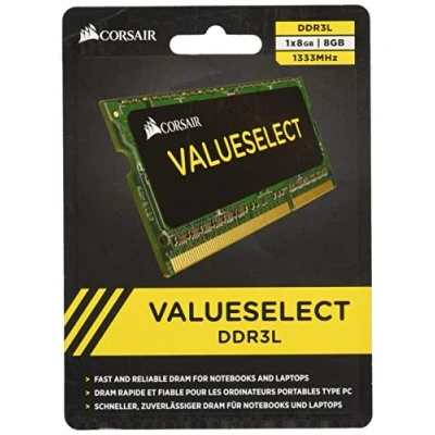 Afbeelding van Corsair ValueSelect (1 x 8GB, 1333 MHz, DDR3 RAM, SO DIMM), Zwart