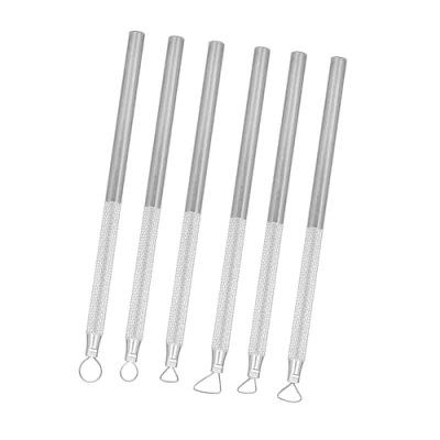 Afbeelding van 6 Stks/set Carving Klei Schraper Graveren Aardewerk Gereedschap Aluminiumlegering Voor Modder Embossing Modellering Smoothing