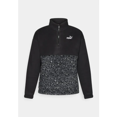 Afbeelding van Essentials Animal Print relaxed top met ronde hals voor Dames, Zwart, Maat S PUMA