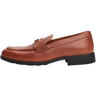 Afbeelding van Tommy Hilfiger TH LOGO Instappers, Dames, Maat: 36, Cinnamon bark Leer