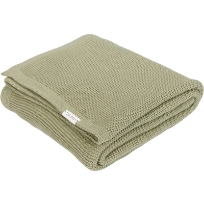 Afbeelding van Little Dutch Deken Ledikant Pure Olive Gebreid