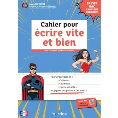 Afbeelding van CAHIER POUR ECRIRE VITE ET BIEN COLLEGE LYCEE ETUDIANT