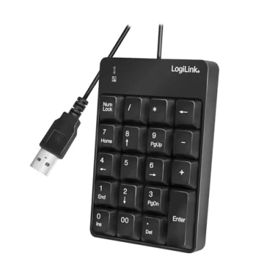 Afbeelding van LogiLink ID0184 numeriek toetsenbord Notebook Zwart