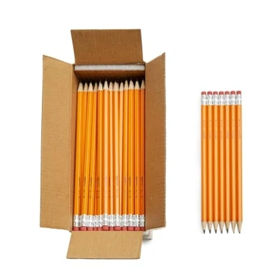 Image de Amazon Basics Lot de 150 crayons HB2 en bois à mine pré taillée, gris