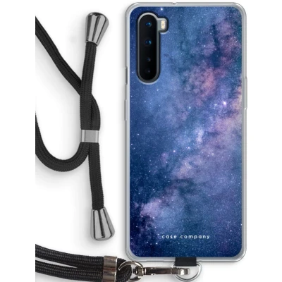 Afbeelding van Case Company® hoesje met Koord geschikt voor OnePlus Nord Nebula Telefoonhoesje Zwart Bescherming aan alle Kanten en Over de Schermrand