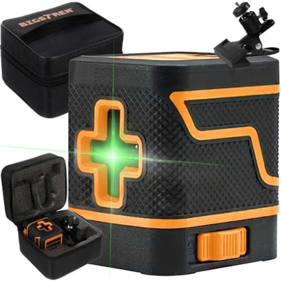 Afbeelding van Elektronische laserwaterpas met groene kruislaser en draagtas. Bigstren