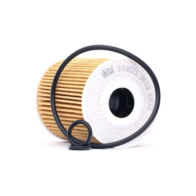 Afbeelding van FEBI BILSTEIN 109621 Oliefilter Met afdichtring Filter insert SKODA: Fabia 2, Roomster, Roomster Praktik, VOLKSWAGEN: Polo V Hatchback, SEAT: Ibiza 4