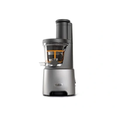 Afbeelding van Kenwood PureJuice Pro JMP85.00SI Slow Juicer sapcentrifuge voor zelfgemaakte sap, XXL opening hele vruchten, lage snelheid het bewaren van belangrijke vitaminen, 230 W, zilver