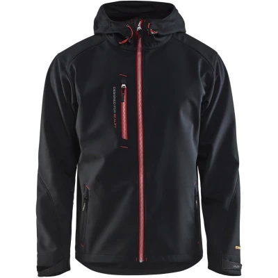 Afbeelding van Blåkläder 4949 2517 Softshell Jack Zwart/Rood maat L