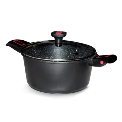 Image de Faitout aluminium anti adhésif 24cm + couvercle Baumalu 383606