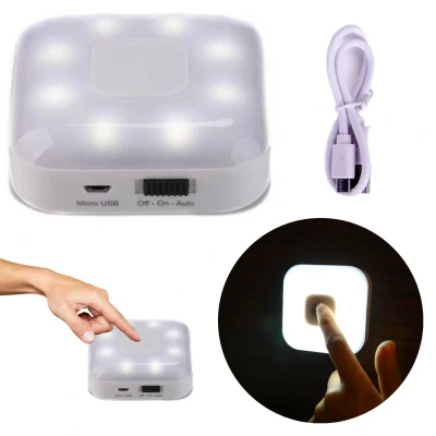 Afbeelding van Cheqo® Multifunctionele Lamp Kastlamp Kastlampjes Draadloze Kastverlichting Keukenverlichting Zelfklevend Oplaadbaar Met Schakelaar Automatische Dimfunctie
