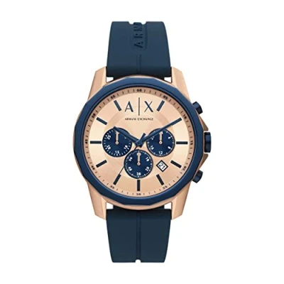 Afbeelding van Armani Exchange Herenhorloge, analoog, kwarts, eenheidsmaat, armband, Azure, AX1730 AMZUK